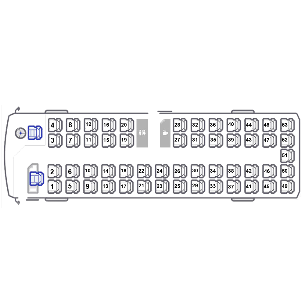 Richard Taylor Travel 53 seat coach layout