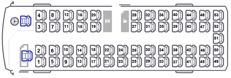 Richard Taylor Travel 53 seat coach layout