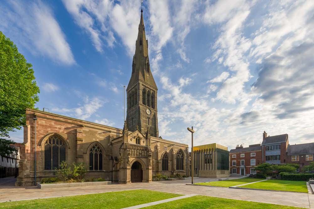The Cathedral Church of Saint Martin, Leicester, commonly known as Leicester Cathedral, is a Church of England cathedral in Leicester, England, and the seat of the Bishop of Leicester.