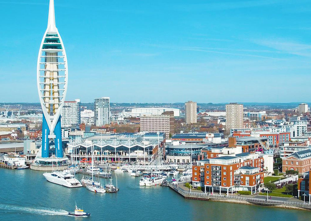 Portsmouth, known as the "Great Waterfront City" and "Pompey," is a major unitary city and maritime hub in Hampshire, South East England. Primarily located on Portsea Island, it is renowned for its historic naval dockyards, the Spinnaker Tower, the Mary Rose Museum, and a 2017 population of over 280,000. 