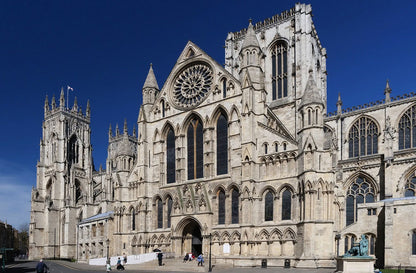 York Minster is one of the largest and most magnificent Gothic cathedrals in Northern Europe, located in York, England. Built between roughly 1220 and 1472, it is renowned for its expansive Decorated and Perpendicular Gothic architecture, vast medieval stained glass—including the Great East Window—and its towering central tower, serving as the seat of the Archbishop of York.